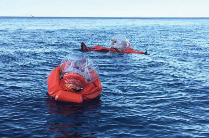 A thermally protected personal life raft