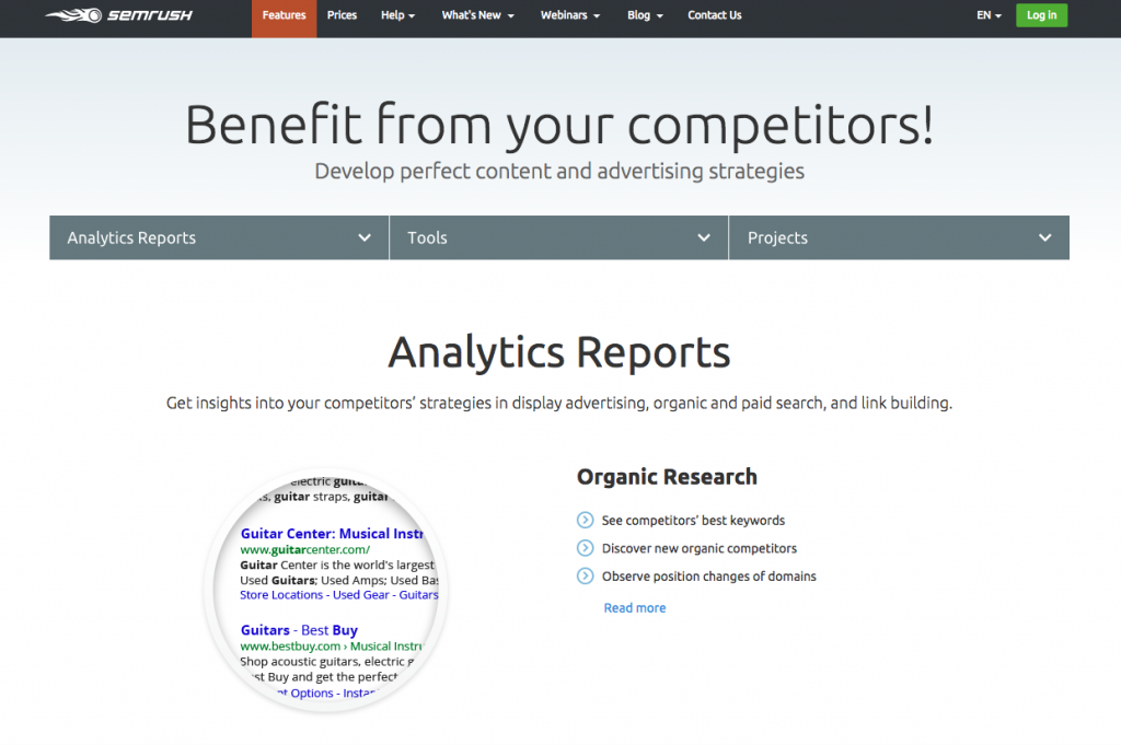 Competitive Analysis with SEMRUSH